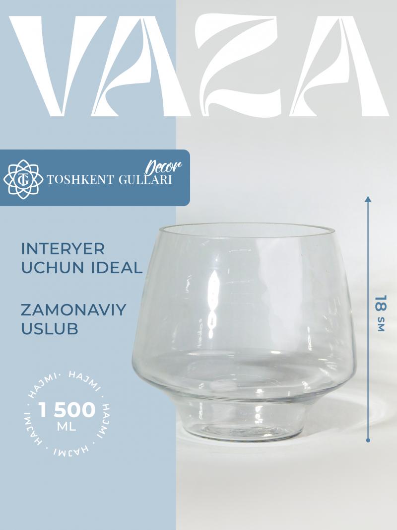 GLASS VASE 18х15 23-3