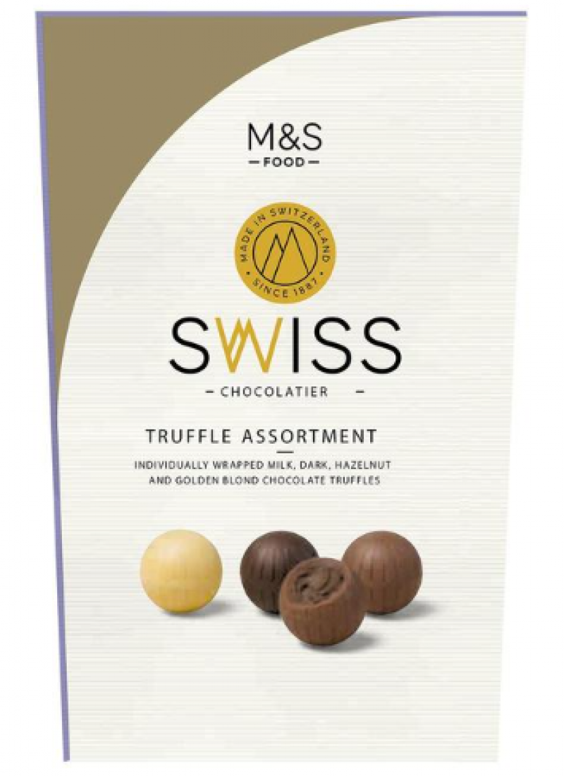 M&S -FOOD- SWISS CHOCOLATIER TRUFFLE ASSORTMENT 665G