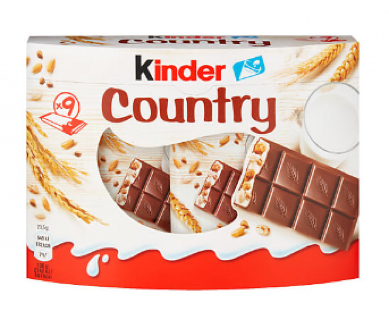 Шоколад Kinder Country 211,5г Цена за 1 шт 23,5 гр